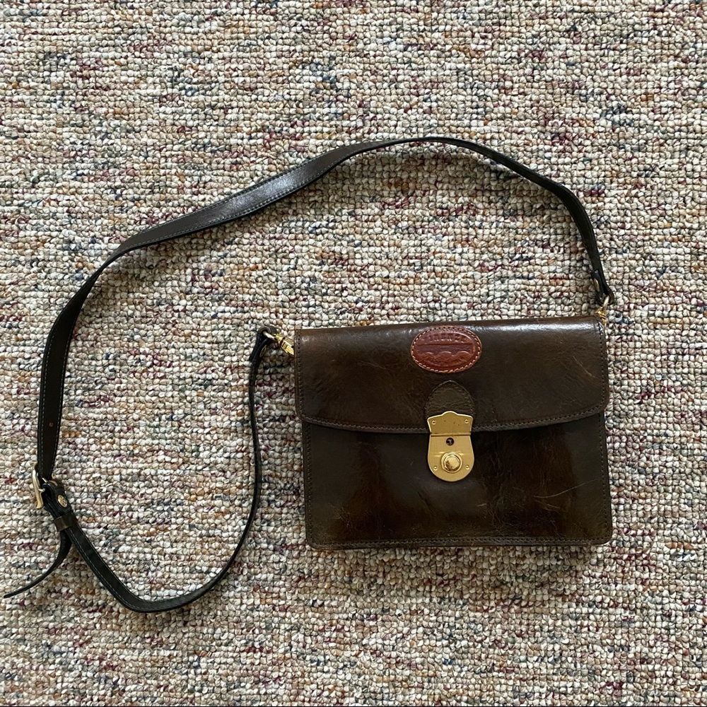 Claudia Firenze Italian Handmade Leather Crossbody Bag with lock and key